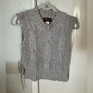 Kerisma Gray Cable Knit Sweater Vest